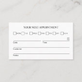 Erinnerung für das Firmenlogo Visitenkarte (Rückseite)