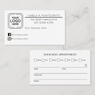 Erinnerung für das Firmenlogo Visitenkarte