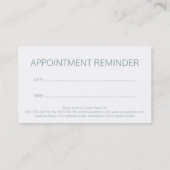 Erinnerung für den allgemeinen Zahnarzt Terminkarte (Rückseite)