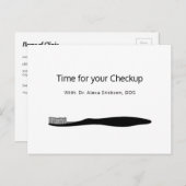 Erinnerung für den einfachen Zahnarzt Zahnbürste Postkarte (Vorne/Hinten)