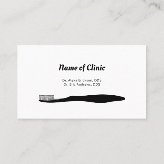 Erinnerung für den einfachen Zahnarzt Zahnbürste Terminkarte (Rückseite)