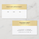 Erinnerung für den Einsatz von Gold Look Template Terminkarte (Vorne/Hinten)