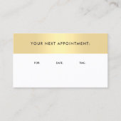 Erinnerung für den Einsatz von Gold Look Template Terminkarte (Vorderseite)