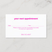 Erinnerung für den Friseursalon Terminkarte (Rückseite)