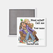 Erinnerung für den Housecleure-Dienst Magnet (Vorderseite/Rückseite)