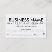 Erinnerung für den Musikunterricht Terminkarte (Rückseite)