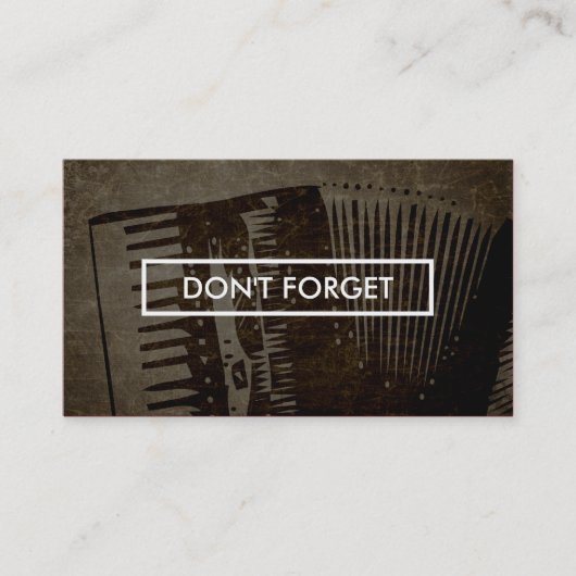 Erinnerung für den Musikunterricht Terminkarte (Vorderseite)