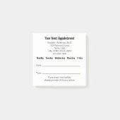 Erinnerung für den nächsten Termin des Arztes (wei Post-it Klebezettel (Vorderseite)