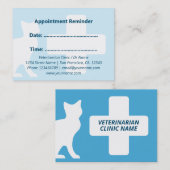 Erinnerung für den Tierarzt Terminkarte (Vorne/Hinten)