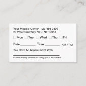 Erinnerung für die Anstellung von Bulk Office Gesc Terminkarte (Vorderseite)