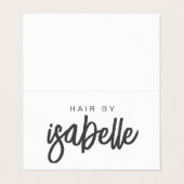 Erinnerung für die Benennung von Skriptnamen Hair  Visitenkarten (Außenseite Aufgefaltet)