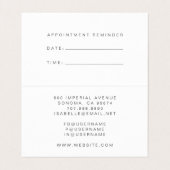 Erinnerung für die Benennung von Skriptnamen Hair  Visitenkarten (Innenseite Aufgefaltet)