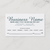 Erinnerung für die Dampfgläser Terminkarte (Rückseite)