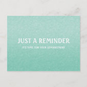 Erinnerung für die einfache Chic Mint Green Ernenn Postkarte (Vorderseite)