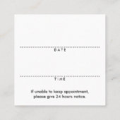 Erinnerung für die Ernennung eines Arztes Terminkarte (Rückseite)