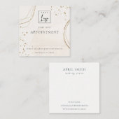 Erinnerung für die Ernennung von abstrakten Elfenb Quadratische Visitenkarte (Vorne/Hinten)