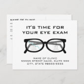 Erinnerung für die Ernennung von Brillen bei Augen Postkarte (Vorne/Hinten)