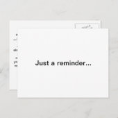 Erinnerung für die klinische Prüfung Postkarte (Vorne/Hinten)