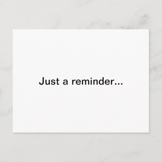 Erinnerung für die klinische Prüfung Postkarte (Vorderseite)