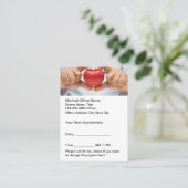 Erinnerung für die medizinische Versorgung Terminkarte (Stehend Vorderseite)