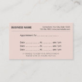 Erinnerung für die Minimalistische Rosa Ernennung Terminkarte (Vorderseite)