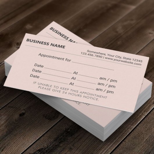 Erinnerung für die Minimalistische Rosa Ernennung Terminkarte