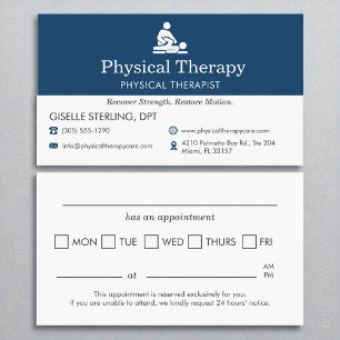 Erinnerung für die Physikalische Therapie Visitenkarte