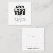 Erinnerung für die Platzierung eines Logos Terminkarte (Vorne/Hinten)