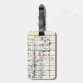 Erinnerung für die Vintage Papierbibliothek Gepäckanhänger (Rückseite vertikal)