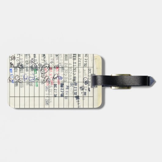 Erinnerung für die Vintage Papierbibliothek Gepäckanhänger (Rückseite horizontal)