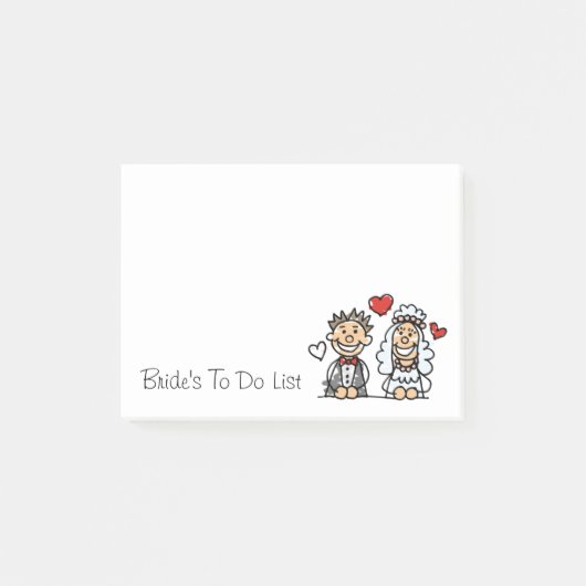 Erinnerung für Hochzeitsplaner Post-it Klebezettel (Vorderseite)