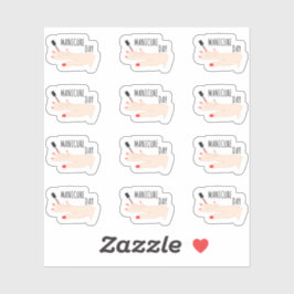 Erinnerung für Maniküre Nagelpflege Aufkleber