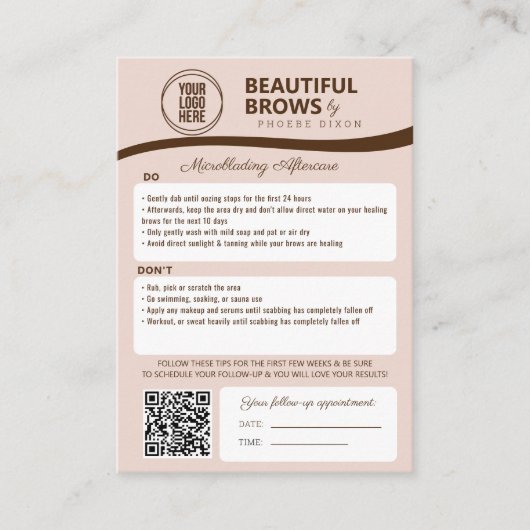 Erinnerung für Mikroblende nach Pflege und Ernennu Begleitkarte (Vorderseite)