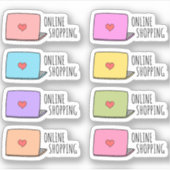 Erinnerung für Online-Shopping Aufkleber (Vorderseite)