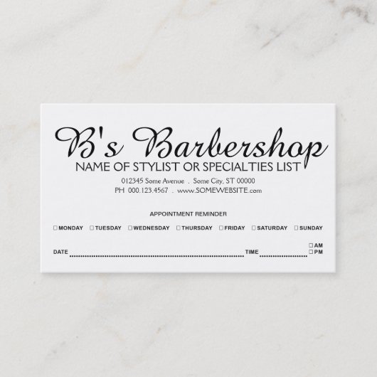 Erinnerung für Rasierapparate Terminkarte (Vorderseite)