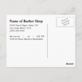 Erinnerung für saubere Shave Barber Shop Haarpfleg Postkarte (Rückseite)