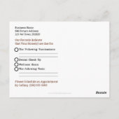 Erinnerung für Veterinärmedizin Postca Postkarte (Rückseite)