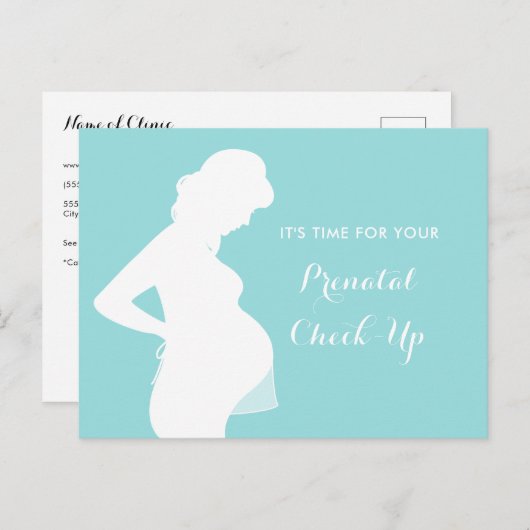 Erinnerung für vorgeburtliche Besichtigung OB-GYN  Postkarte (Vorne/Hinten)