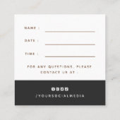 Erinnerung für Wasserfarben Quadratische Visitenkarte (Rückseite)