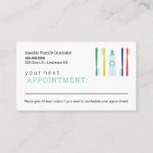 Erinnerung für Zahnarztberufe Terminkarte (Vorderseite)