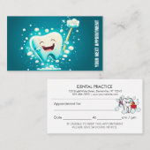Erinnerung für Zahnarztberufe Terminkarte (Vorne/Hinten)