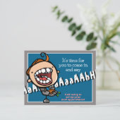 Erinnerung für Zahnarztbesuche, individuell anpass Postkarte (Stehend Vorderseite)