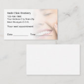Erinnerung für Zahnärzte  Visitenkarte (Vorne/Hinten)