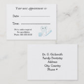 Erinnerung für Zahnersatz Terminkarte (Vorne/Hinten)