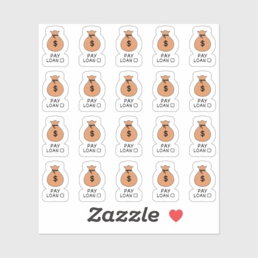 Erinnerung-Geld-Tracker-Planer Aufkleber (Blatt)