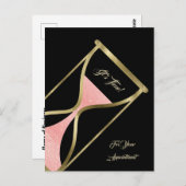 Erinnerung Glitzy Rose Goldenes Hourglass Postkarte (Vorne/Hinten)
