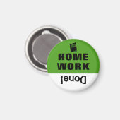 Erinnerung-Hausaufgaben der Task-Checkliste für Ki Magnet (Vorderseite/Rückseite)