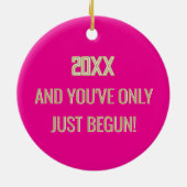 Erinnerung! Herzlichen Glückwunsch zum Kindergarte Keramik Ornament (Hinten)