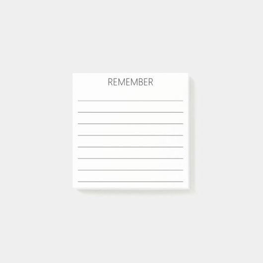 Erinnerung Hinweis Post-it Klebezettel (Vorderseite)