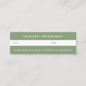 Erinnerung im Friseur Schere Grün Mini Visitenkarte (Vorderseite)